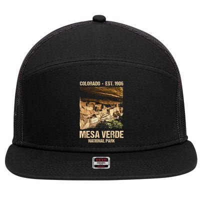 Mesa Verde Us National Park Colorado 7 Panel Mesh Trucker Snapback Hat