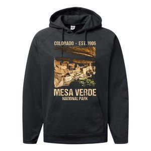 Mesa Verde Us National Park Colorado Performance Fleece Hoodie