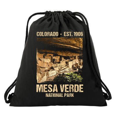 Mesa Verde Us National Park Colorado Drawstring Bag