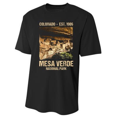 Mesa Verde Us National Park Colorado Performance Sprint T-Shirt