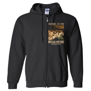 Mesa Verde Us National Park Colorado Full Zip Hoodie