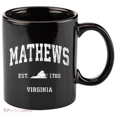 Mathews Virginia Va Vintage Athletic 11oz C Handle Ceramic Mug