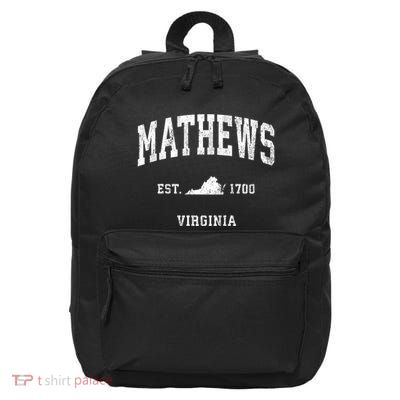 Mathews Virginia Va Vintage Athletic 16 in Basic Backpack