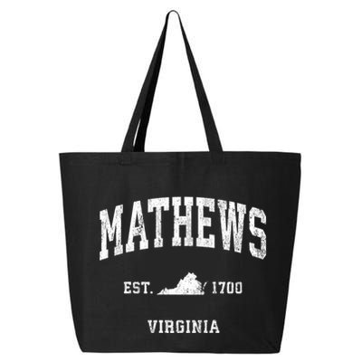 Mathews Virginia Va Vintage Athletic 25L Jumbo Tote
