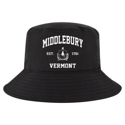 Middlebury Vermont VT Vintage State Athletic Style Cool Comfort Performance Bucket Hat