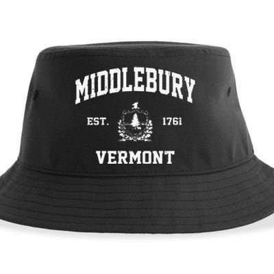 Middlebury Vermont VT Vintage State Athletic Style Sustainable Bucket Hat