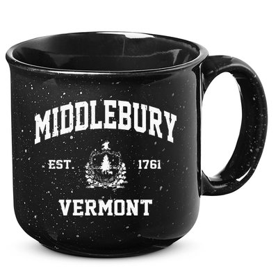 Middlebury Vermont VT Vintage State Athletic Style 15oz Campfire Ceramic Mug