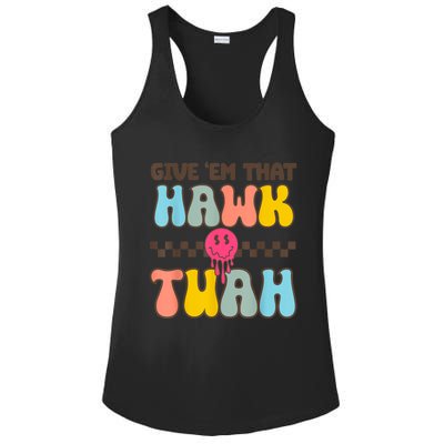 Meme Viral Video Western Country Accent Hawk Tush Gift Ladies PosiCharge Competitor Racerback Tank