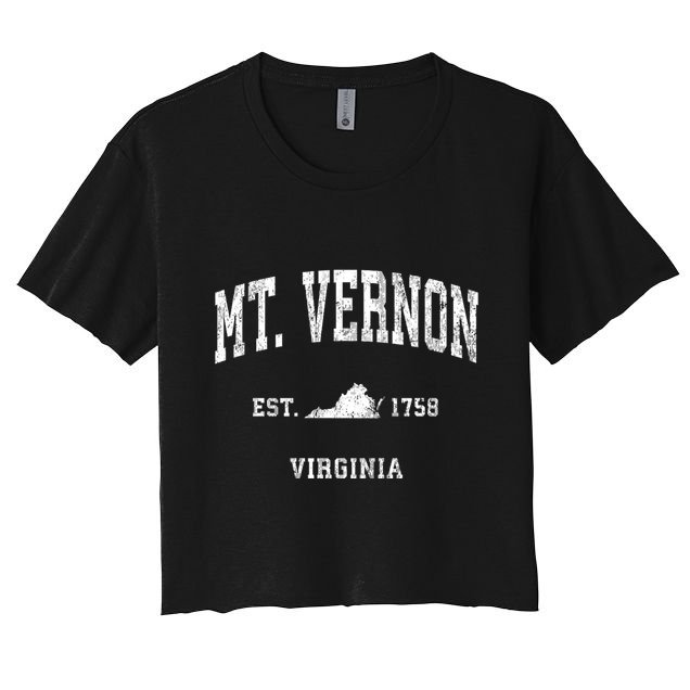 Mt. Vernon Virginia Va Vintage Athletic Sports Crop Top