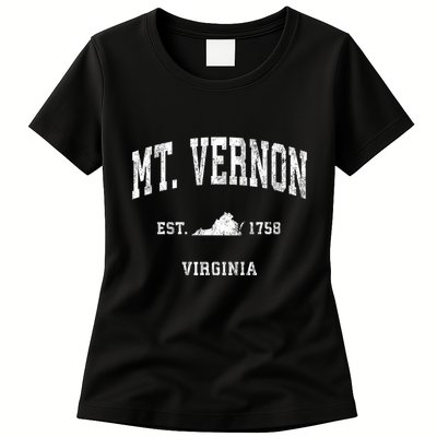 Mt. Vernon Virginia Va Vintage Athletic Sports Womens T-Shirt