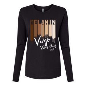 Melanin Virgo Vibes Only Zodiac Sign For Black Gift Womens Cotton Relaxed Long Sleeve T-Shirt