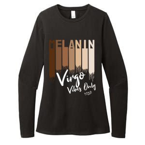 Melanin Virgo Vibes Only Zodiac Sign For Black Gift Womens CVC Long Sleeve Shirt