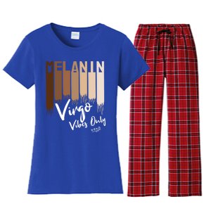 Melanin Virgo Vibes Only Zodiac Sign For Black Gift Women's Flannel Pajama Set