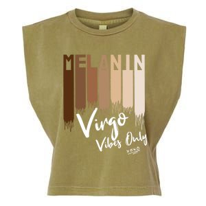 Melanin Virgo Vibes Only Zodiac Sign For Black Gift Garment-Dyed Women's Muscle Tee