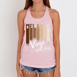 Melanin Virgo Vibes Only Zodiac Sign For Black Gift Women's Knotted Racerback Tank