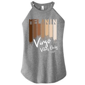 Melanin Virgo Vibes Only Zodiac Sign For Black Gift Women's Perfect Tri Rocker Tank