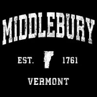 Middlebury Vermont Vt Vintage Athletic Black Sports Bag