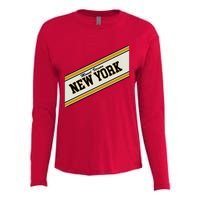 Mount Vernon Varsity Logo Womens Cotton Relaxed Long Sleeve T-Shirt