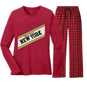 Mount Vernon Varsity Logo Women's Long Sleeve Flannel Pajama Set 