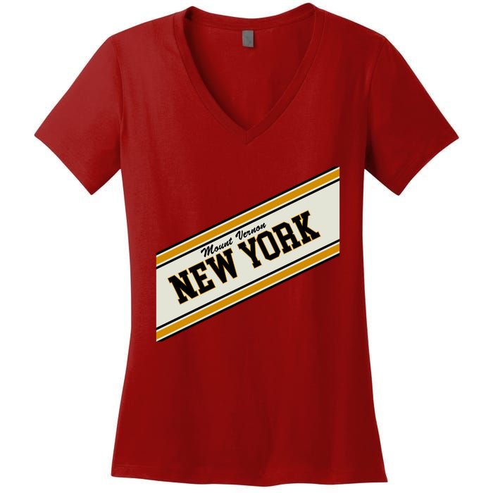 Mount Vernon Varsity Logo Women's V-Neck T-Shirt