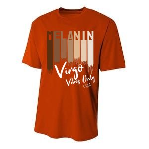 Melanin Virgo Vibes Only Zodiac Sign For Black Gift Performance Sprint T-Shirt