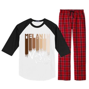 Melanin Virgo Vibes Only Zodiac Sign For Black Gift Raglan Sleeve Pajama Set