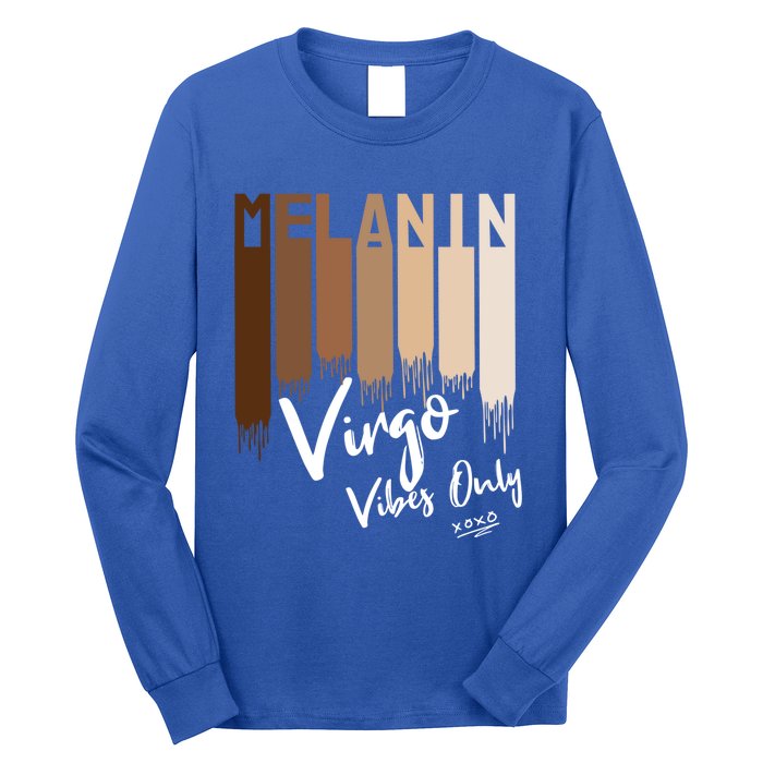 Melanin Virgo Vibes Only Zodiac Sign For Black Gift Long Sleeve Shirt