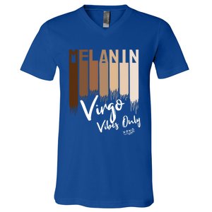 Melanin Virgo Vibes Only Zodiac Sign For Black Gift V-Neck T-Shirt