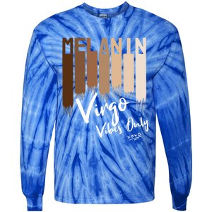 Melanin Virgo Vibes Only Zodiac Sign For Black Gift Tie-Dye Long Sleeve Shirt