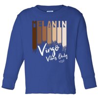 Melanin Virgo Vibes Only Zodiac Sign For Black Gift Toddler Long Sleeve Shirt