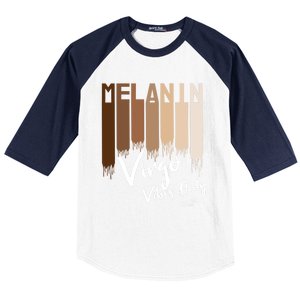 Melanin Virgo Vibes Only Zodiac Sign For Black Gift Baseball Sleeve Shirt