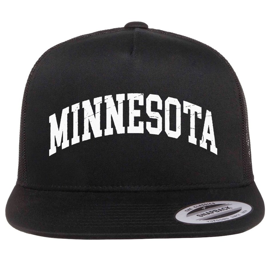 Minnesota Vintage Worn Design Classic Flat Bill Trucker Hat
