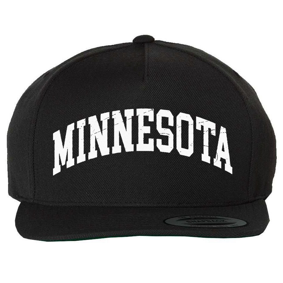 Minnesota Vintage Worn Design Classic Wool Snapback Cap