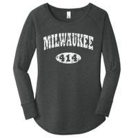 Milwaukee Vintage Wisconsin Area Code 414 Women's Perfect Tri Tunic Long Sleeve Shirt