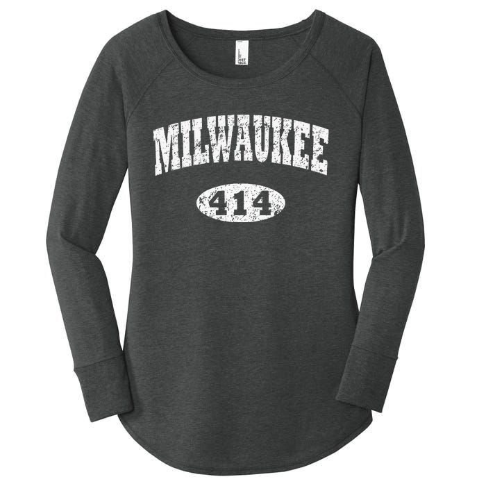 Milwaukee Vintage Wisconsin Area Code 414 Women's Perfect Tri Tunic Long Sleeve Shirt