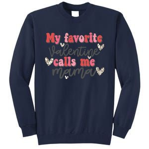 Mama Valentine Women Valentines Day Cute Valentine Tall Sweatshirt