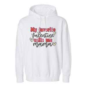 Mama Valentine Women Valentines Day Cute Valentine Garment-Dyed Fleece Hoodie