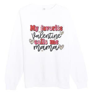 Mama Valentine Women Valentines Day Cute Valentine Premium Crewneck Sweatshirt