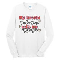 Mama Valentine Women Valentines Day Cute Valentine Tall Long Sleeve T-Shirt