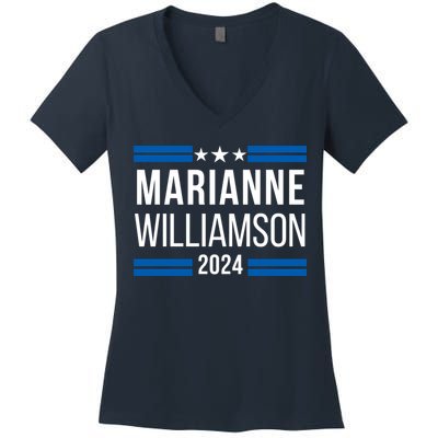 Marianne Williamson 2024, Marianne For President Women's V-Neck T-Shirt