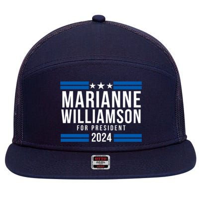 Marianne Williamson 2024, President Men Women Williamson 2024 7 Panel Mesh Trucker Snapback Hat