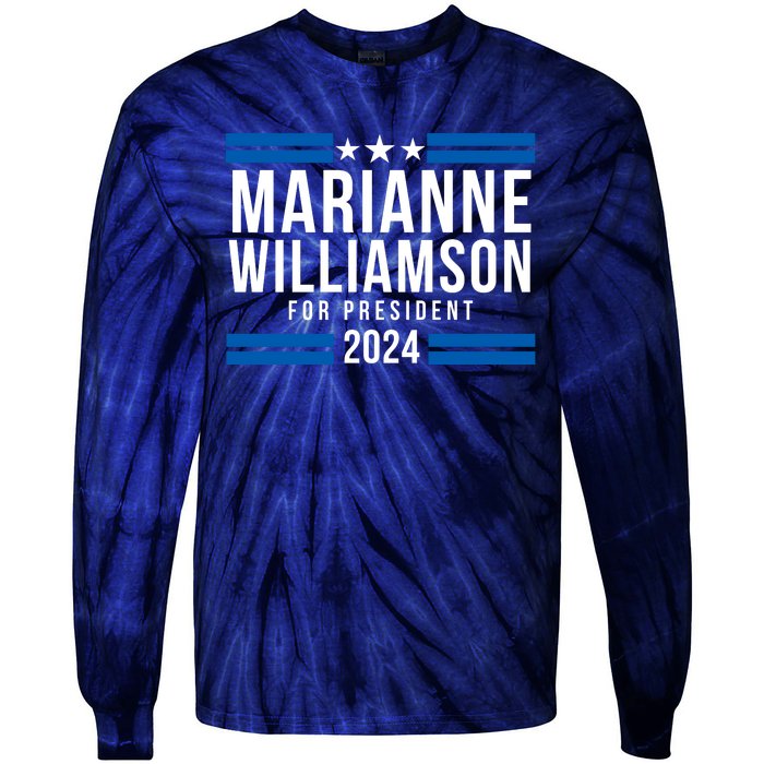 Marianne Williamson 2024, President Men Women Williamson 2024 Tie-Dye Long Sleeve Shirt