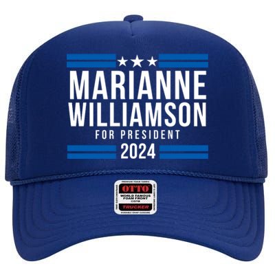 Marianne Williamson 2024, President Men Women Williamson 2024 High Crown Mesh Back Trucker Hat