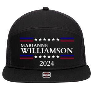 Marianne Williamson 2024 For President Election 7 Panel Mesh Trucker Snapback Hat