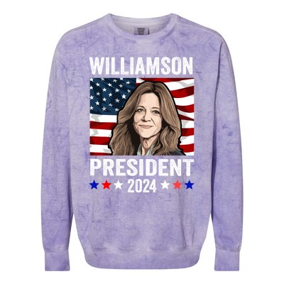 Marianne Williamson 2024 For President Election Colorblast Crewneck Sweatshirt