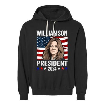 Marianne Williamson 2024 For President Election Garment-Dyed Fleece Hoodie