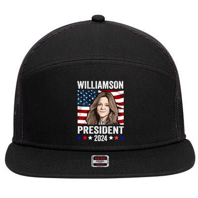 Marianne Williamson 2024 For President Election 7 Panel Mesh Trucker Snapback Hat