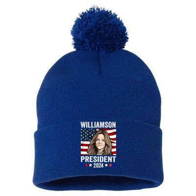 Marianne Williamson 2024 For President Election Pom Pom 12in Knit Beanie