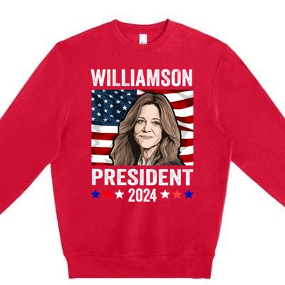 Marianne Williamson 2024 For President Election Premium Crewneck Sweatshirt