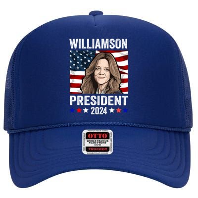 Marianne Williamson 2024 For President Election High Crown Mesh Back Trucker Hat